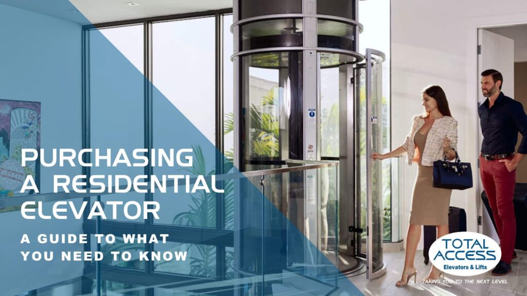 A sleek home elevator installed in a modern house